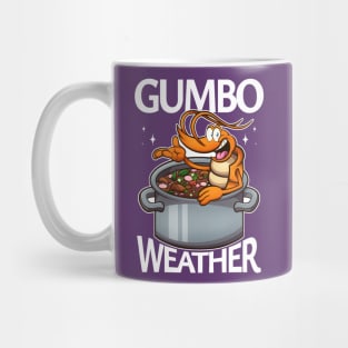 Cute Cartoon Shrimp Gumbo Weather Mug